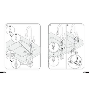 Eca Delta Kuğu Borulu Lavabo Bataryasi