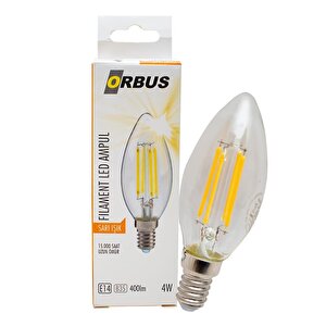 Orb-bc3 Filament Bulb B35 E14 4 Watt 400 Lümen Sari Led Ampül
