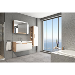 Tales 100 Cm Banyo Dolabı Dorado/beyaz - Boy Dolap Hariç