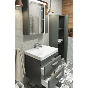 Maria 60 Cm Banyo Dolabı Antrasit - Boy Dolap Hariç