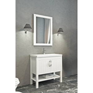 Helen 80 Cm Banyo Dolabı Beyaz - Boy Dolap Hariç