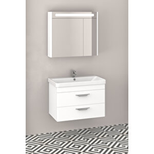 Maria 80 Cm Banyo Dolabı Beyaz - Boy Dolap Hariç
