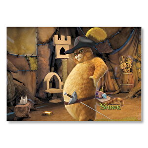 Sonsuza Kadar Shrek Kedi Görseli Mdf Ahşap Tablo 25x35 cm