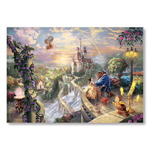 Güzel Ve Çirkin Ağaçlar Aşk Gün Batımı Görseli Mdf Ahşap Tablo 25x35 cm