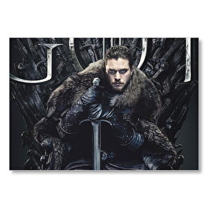 Game Of Thrones Jon Snow Tahtta Mdf Ahşap Tablo 25x35 cm