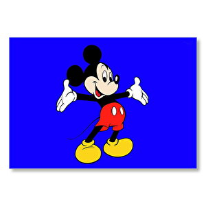Disney Mickey Mouse, Mavi Görsel Mdf Ahşap Tablo