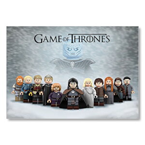 Game Of Thrones House Stark Özel Minifigürler Görseli Mdf Ahşap Tablo 35x50 cm