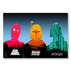 Star Wars Orijinal Üçlemesi Mdf Ahşap Tablo 50x70 cm