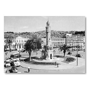 1950 Ler Konak Saat Kulesi İzmir Mdf Ahşap Tablo