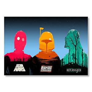 Star Wars Orijinal Üçlemesi Mdf Ahşap Tablo 25x35 cm