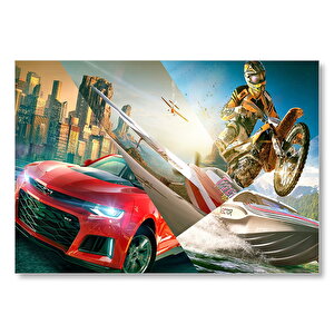 The Crew 2 Video Game 2018 Görseli Mdf Ahşap Tablo 35x50 cm