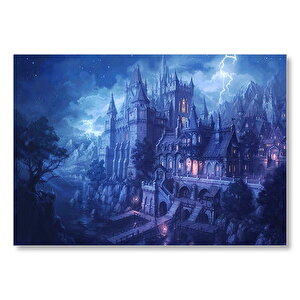 Karanlık Kale Yıldırım Fantezi Animasyon Film Görseli Mdf Ahşap Tablo 50x70 cm
