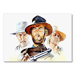 Sinema Afişi 1965 Adam Film Clint Eastwood Mdf Ahşap Tablo 25x35 cm