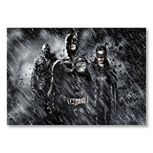 Batman Catwoman Ve Belası Kara Şövalye Görseli Mdf Ahşap Tablo 35x50 cm