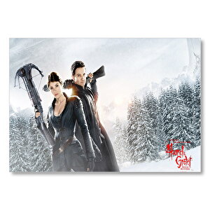 Fantezi Gretel Hansel Avcılar Silahlar Kış Cadı Mdf Ahşap Tablo 35x50 cm