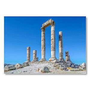 Herkül Tapınağı Kalıntıları Sütunlar Mdf Ahşap Tablo 50x70 cm