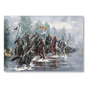 Game Of Thrones Savaşı Animasyon Görseli Mdf Ahşap Tablo 25x35 cm
