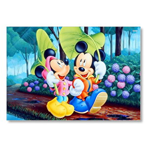 Disney Mickey Mouse Minnie Mouse Mdf Ahşap Tablo 35x50 cm