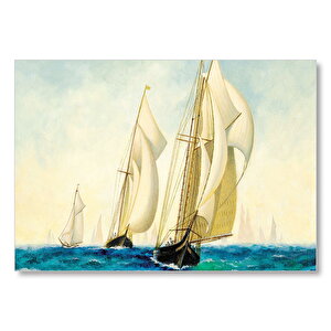 Sanat Eseri Yelkenli Gemi Boyama Duvar Kağıdı Mdf Ahşap Tablo 50x70 cm