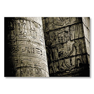 Mısır Duvar Yazıtları Mdf Ahşap Tablo 35x50 cm