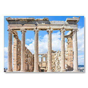 Atina Yunanistan Akropolis Kalıntıları Mdf Ahşap Tablo 35x50 cm
