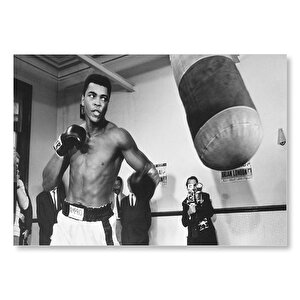 Muhammed Ali Khaliah Antrenmanda Mdf Ahşap Tablo 50x70 cm