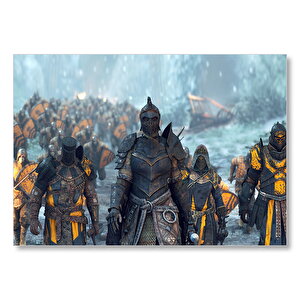 For Honor Oyunundan Savaş Sahnesi Mdf Ahşap Tablo 50x70 cm