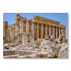 Antik Tapınak Kalıntıları Mdf Ahşap Tablo 25x35 cm