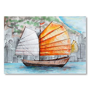 Çin Teknesi Sobalvarro Görseli Mdf Ahşap Tablo 50x70 cm
