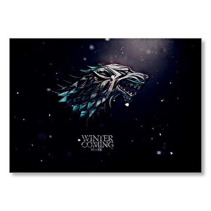 Game Of Thrones Kış Geliyor Stark Logo Mdf Ahşap Tablo 35x50 cm