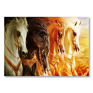 Mahşerin Dört Atlısı Mdf Ahşap Tablo 50x70 cm
