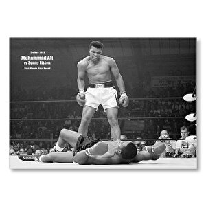Muhammed Ali Khaliah Nakavt 1965 Görsel Mdf Ahşap Tablo 35x50 cm