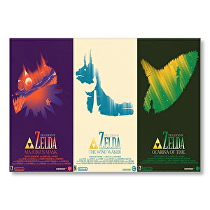 Zamanın Zelda Ocarina Efsanesi Afişi Görseli Mdf Ahşap Tablo 35x50 cm