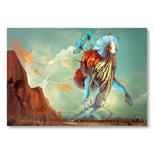 Gerçeküstü Sanat Fantastik Yaratık Animasyon Görseli Mdf Ahşap Tablo 35x50 cm