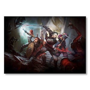 Witcher Macera Oyunu Savunma Görseli Mdf Ahşap Tablo 35x50 cm