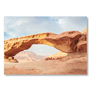 Çölde Kayaların Oluşturduğu Doğal Geçit Mdf Ahşap Tablo 50x70 cm