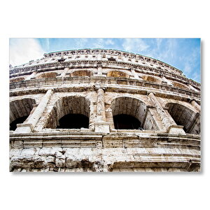 İtalya Roma Kolezyum Amfi Tiyatro Mdf Ahşap Tablo 35x50 cm