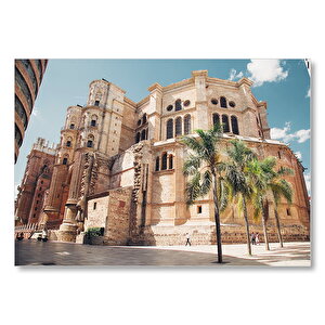 İspanya Muhteşem Katedral Ve Gökyüzü Mdf Ahşap Tablo