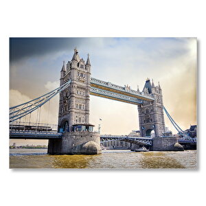 Londra Tower Bridge Köprüsü Mdf Ahşap Tablo 35x50 cm