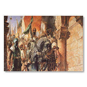 Osmanlı Padişahı Fatih Sultan Mehmet Feti Görseli Mdf Ahşap Tablo 35x50 cm