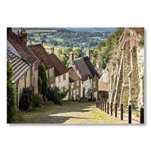 Shaftesbury Mistik Avrupa Kasabası Mdf Ahşap Tablo 25x35 cm