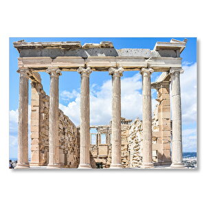 Atina Yunanistan Akropolis Kalıntıları Mdf Ahşap Tablo 35x50 cm
