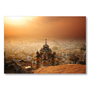 Sisler İçindeki Hindistan Mdf Ahşap Tablo 25x35 cm