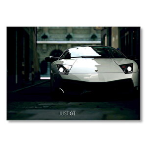 Lamborghini Gt Flu Arkaplan Mdf Ahşap Tablo 50x70 cm