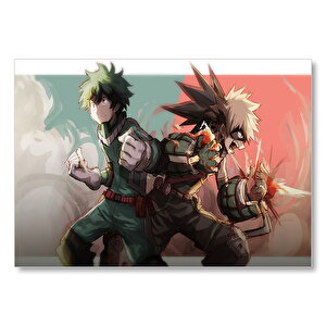 My Hero Academia Young Bakugo Ve Midoriya Görseli Mdf Ahşap Tablo 50x70 cm