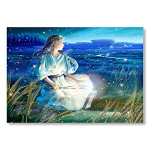 Perisi Ve Buğday Başakları Mdf Ahşap Tablo 35x50 cm