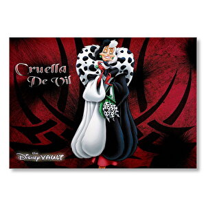 Disney Karakteri Cruella De Vil Mdf Ahşap Tablo 50x70 cm