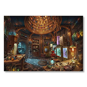 Geçmişteki Laburatuvar Sanat Görseli Mdf Ahşap Tablo 35x50 cm