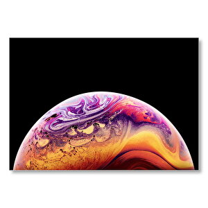 Apple Logosu Ve Muhteşem Küre Mdf Ahşap Tablo