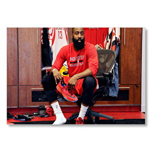 James Harden Houston Basketbolcu Mdf Ahşap Tablo 25x35 cm